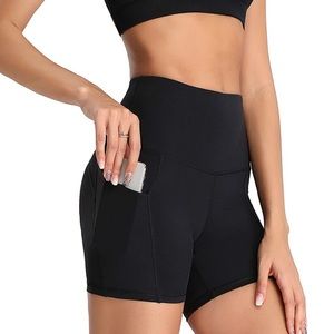 Oalka Women's Yoga Shorts With Pockets